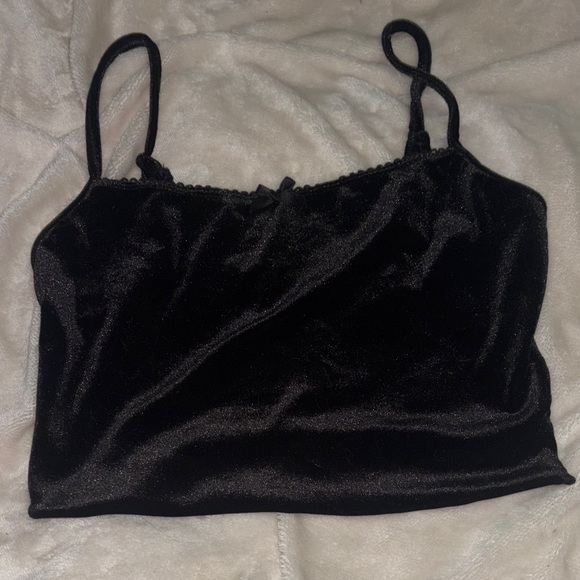 Dazy Tops - Black velvet top